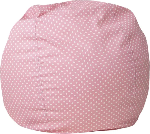 Flash Furniture Dillon Silla pequeña de puf para niños y adolescentes, silla de puf rellena de espuma con funda lavable a máquina, rosa claro con