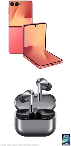 Vista 2 de Samsung Galaxy Z Flip7 256GB Smartphone Desbloqueado con IA, Azul Sombra con Auriculares Bluetooth Inalámbricos Verdaderos AI Galaxy Buds 3 Pro