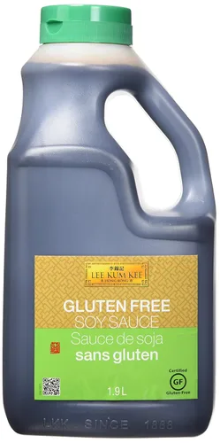 Lee Kum Kee Salsa de soja sin gluten (64 oz – 1 paquete) Vegana, Umami | Perfecto para adobos, guisos, mezclas de salsa, salteado, rociado,