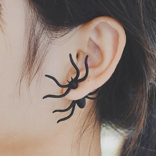 Vista 2 de Bat Skull Earrings for Women Halloween Theme Print Drop Earrings Spider Dangle Earrings Cute Print Earrings for Girls