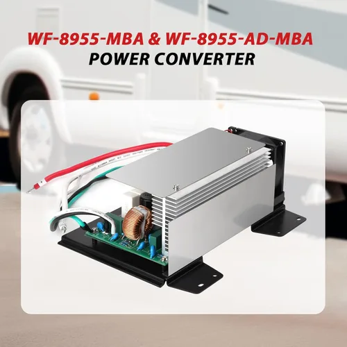 Vista 6 de WF-8955-MBA, 55 amperios para convertidor de potencia WF-8955PEC, carga inteligente de tres etapas para batería de plomo-ácido RV, compatible