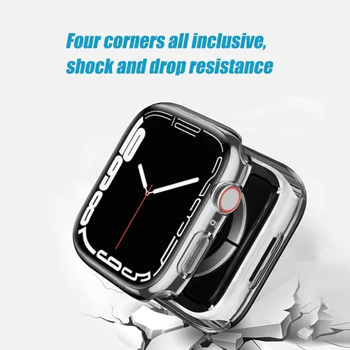 Vista 4 de Ailun - Juego de 2 protectores de pantalla para Apple Watch SE 3/SE 2023/Series 6/5/4/SE [40mm], funda ultradelgada de PC duro con cristal templado