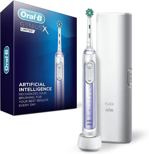Vista 7 de Oral-B Genius X Limited, cepillo de dientes eléctrico recargable con inteligencia artificial, 1 cabezal de cepillo de repuesto, 1 estuche de viaje