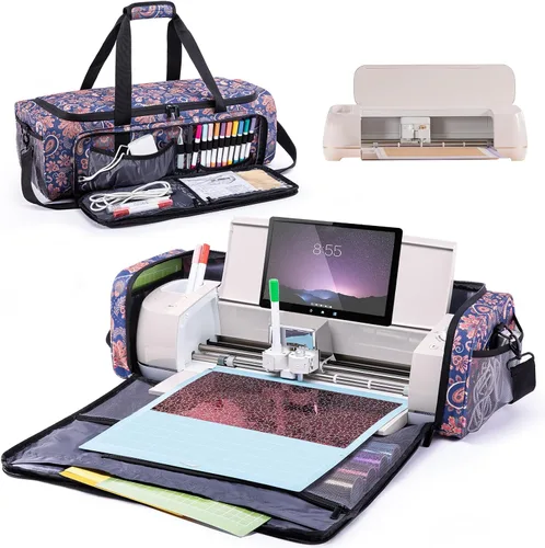Vista 9 de Bolsa de Transporte IMAGINING para Cricut Maker 4, Maker 3, Explore 4, Explore 3, Explore Air 2, Almacenamiento con Gran Apertura para Accesorios