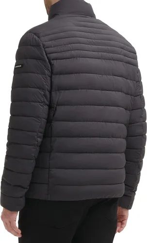 Vista 3 de Calvin Klein Abrigo acolchado con cremallera completa para hombre