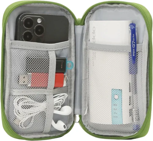 Vista 52 de Bolsa de organizador electrónico CAAORDKSO para viajes, USB, accesorios de cable, bolsa de organizador de accesorios electrónicos impermeable