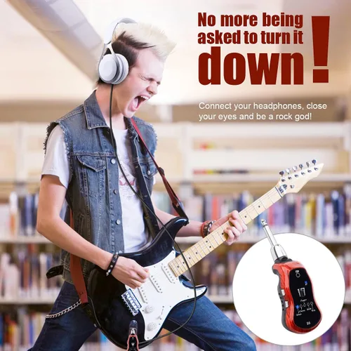 Vista 6 de Amplificador de auriculares para guitarra B6, mini enchufe, amplificador de guitarra, Bluetooth recargable para guitarra eléctrica de bolsillo