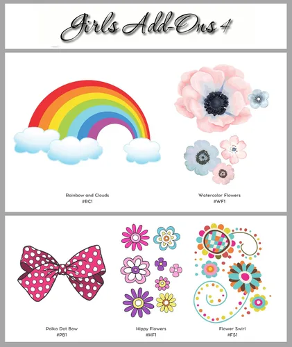 Vista 7 de Calcomanía de pared con nombre personalizado de elefante para niñas, calcomanías de pared de elefante, calcomanías de pared para niñas, calcomanías