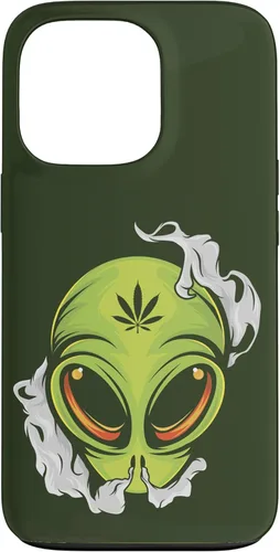 Vista 10 de Alien UFO Cannabis Marijuana Weed Hemp THC Ganja Gift Case for iPhone 17