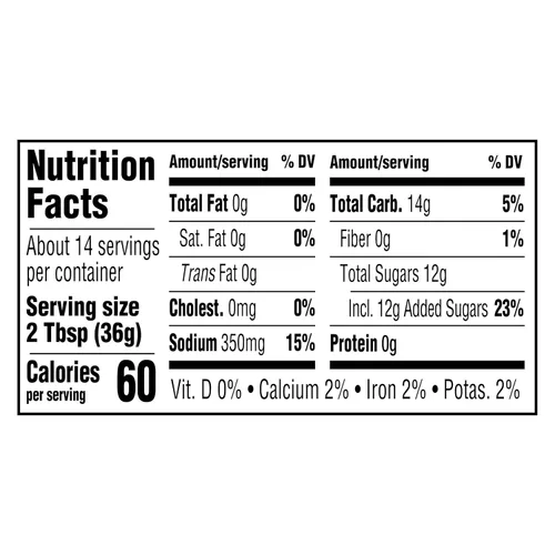 Vista 2 de Kraft Salsa barbacoa original a fuego lento (botella de 18 onzas)