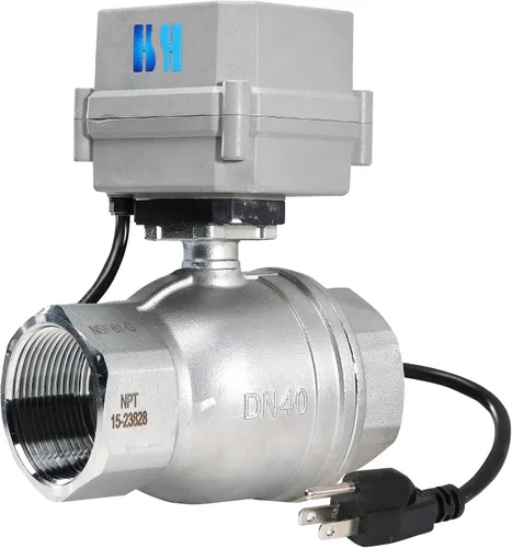 Vista 13 de 1/2" 3/4" 1" 110-230VAC Válvula de Bola Eléctrica Motorizada Normalmente Cerrada/Abierta CF8/Acero Inoxidable 304 Con Enchufe de EE. UU.