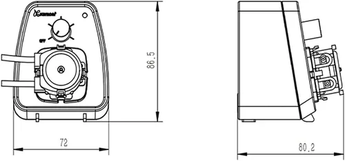 Vista 8 de Kamoer KCP-X mini bomba peristáltica 24V con control de caudal bajo 19-65ml/min bomba dosificadora de líquido de velocidad ajustable para acuario