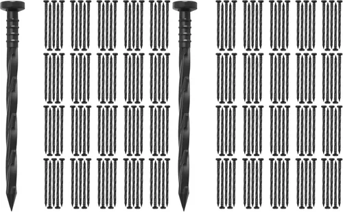 Vista 8 de Gardzen 30 estacas de anclaje para bordes de paisaje, estacas de 6 pulgadas para barreras de hierbas, valla de jardín, césped artificial