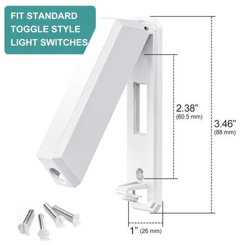 Vista 2 de CLYMENE Paquete de 2 fundas protectoras para interruptor de luz, cubierta de interruptor de pared a prueba de niños que evita que tus luces