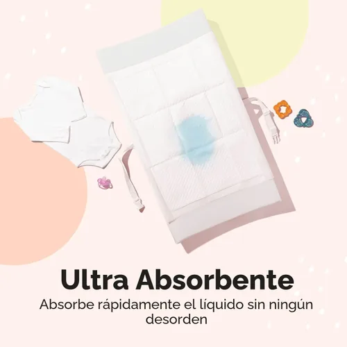 Vista 4 de Peekapoo - Los cambiadores originales desechables para bebé – 50 unidades Super suaves, impermeables, ultraabsorbentes Portátiles, aptos