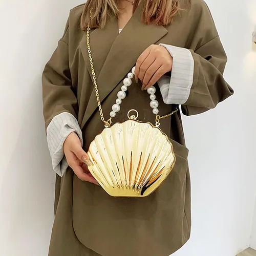Vista 2 de Women Mini Seashell Evening Clutch Top-Handle Bag Cross-body Bag