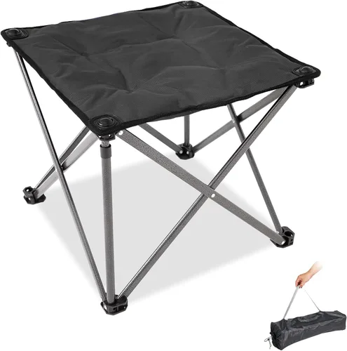 Vista 16 de FUNDANGO Taburete trípode plegable, silla de pesca portátil ligera con asiento acolchado grueso, 440 libras, sillas de campamento al aire libre