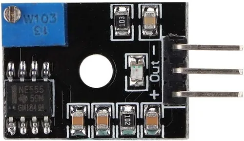 Hakeeta Módulo ajustable de salida de pulso NE555, módulo de frecuencia del generador de pulsos, generador de ABS DC 5V-15V.
