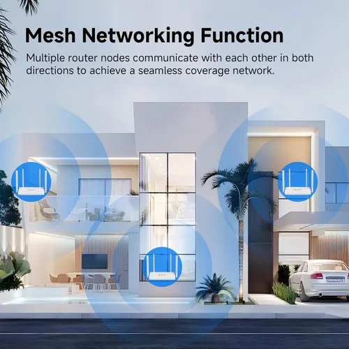 Vista 7 de U-SPEED Enrutador WiFi AC1200 Router inalámbrico de doble banda, velocidad de hasta 1.2 Gbps, 4 puertos Gigabit Ethernet de 1000 Mbps, modo