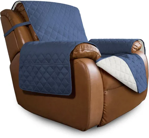 Vista 1040 de Easy-Going - Funda reversible para sofá reclinable, resistente al agua, protector de muebles con correas elásticas, para mascotas y niños