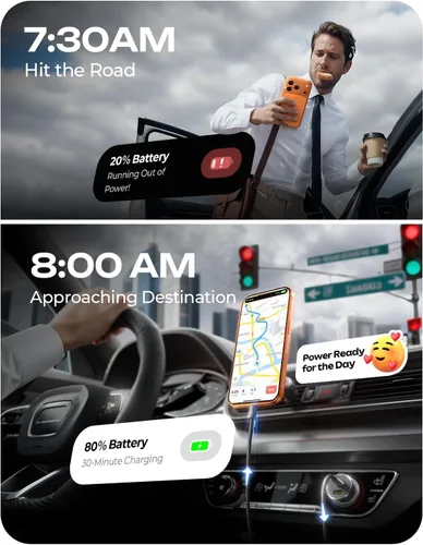 Vista 4 de AINOPE Cargador de coche de 67.5 W USB C de carga rápida para iPhone 17 Pro Max, PD 45 W USB C cargador de coche carga rápida 【Mini