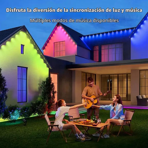 Vista 5 de Tira de luces LED COB de 20 pies RGB Smart IC, IP67 impermeable al aire libre, regulable