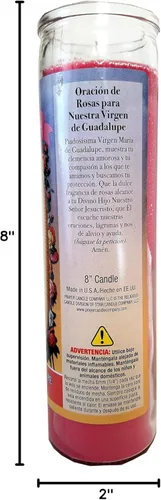 Vista 4 de Virgen de Guadalupe Virgen de Guadalupe) Vela Devocional Perfumada Color Rosa