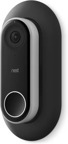 elago Placa de pared diseñada para Google Nest Hello Wall Plate (cableada) [negro] – Compatible con Google Nest Hello Smart WiFi Video Doorbell, uso