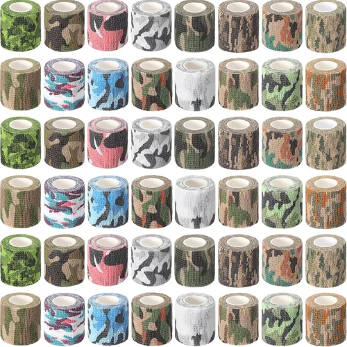 Vista 16 de Treela Paquete de 48 vendajes autoadhesivos a granel, 2 pulgadas x 5 yardas, vendaje cohesivo autoadherente, cinta elástica atlética, cinta