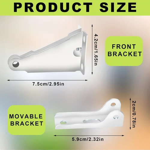 Vista 2 de Kit de cierrapuertas con mosquitera, piezas de repuesto de acero de calidad compatibles con Wright Products, piezas de cierrapuertas con soportes