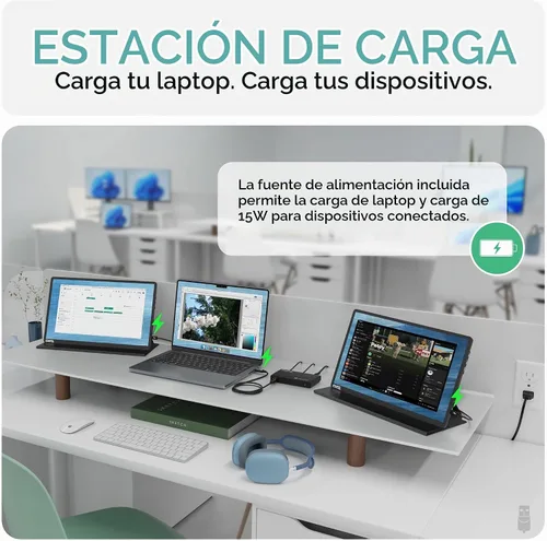 Vista 5 de Plugable Concentrador Thunderbolt 4 Carga de laptop de 60W 3 puertos Thunderbolt 4 Pantallas dobles 4K/pantalla única 8K Compatibilidad