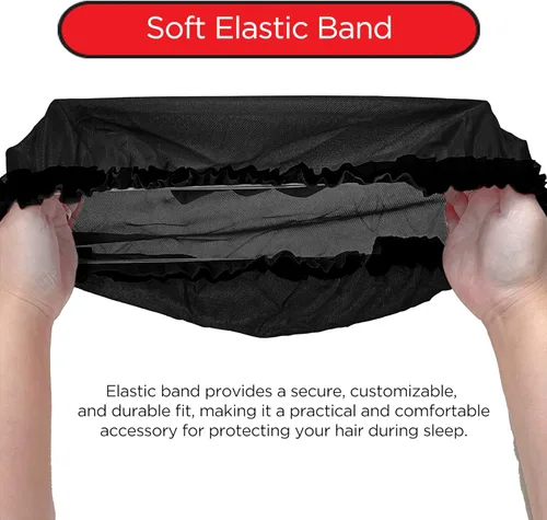 Vista 4 de DONNA Gorro de satén para niños, gorro de dormir, 3 piezas, capó de pelo suave de satén para niños