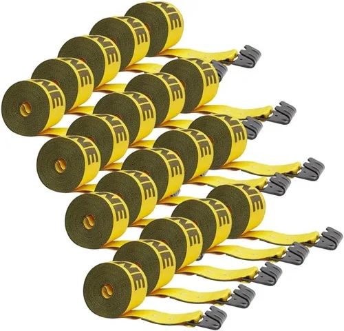 Vista 16 de Mytee Products Kinedyne Correas de Cabrestante 4" x 30' Azul Resistentes para Sujeción con Ganchos Planos WLL# 5400 lbs Control de Carga de 4