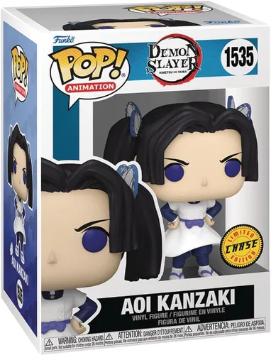 Vista 2 de POP Anime: Kimetsu no Yaiba - Aoi Kanzaki - Figura de vinilo de Chase Funko edición limitada (con funda protectora de caja compatible), multicolor