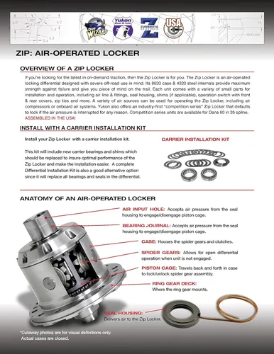 Vista 3 de Yukon Gear & Axle YZLD30-4-27 Zip Locker para Dana 30 27-Spline