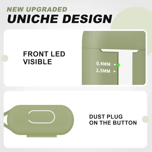 Vista 92 de Funda Protectora para AirPods 1/2, viene con kit de limpieza, funda protectora de silicona suave con hebilla, compatible con estuche de carga