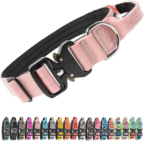 Vista 25 de TSPRO Collares Premium para Perros Collar Táctico para Perro con Parche y Hebilla de Metal de Liberación Rápida de Servicio Pesado Duradero Grueso