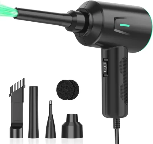 Vista 10 de Meudeen Soplador de Aire - Aire Comprimido - 5.74 oz Limpieza de Alta Potencia para Computadora - PC - Soplador de Aire de 2 Velocidades