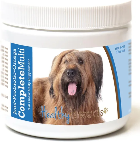 Vista 180 de Healthy Breeds Cavalier King Charles Spaniel - Multivitamínico todo en uno, completo con probióticos, glucosamina, condroitina y omegas, 60