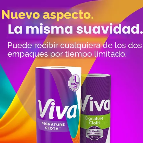 Vista 8 de Viva Signature - Toallas de papel de tela, 3 rollos dobles, 86 hojas por rollo