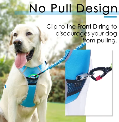 Vista 2 de ThinkPet Arnés deportivo transpirable, antitirones para perro, con asa, arnés reflectante y ajustable para perros medianos o grandes, clip trasero