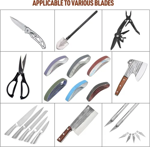 Vista 6 de Kit de 30 correas de afilado de repuesto de 1/2" x 12" para afilador oficial de cuchillos y herramientas Work Sharp (WSKTS y WSKTS-KT/Mk.1 y Mk.2)