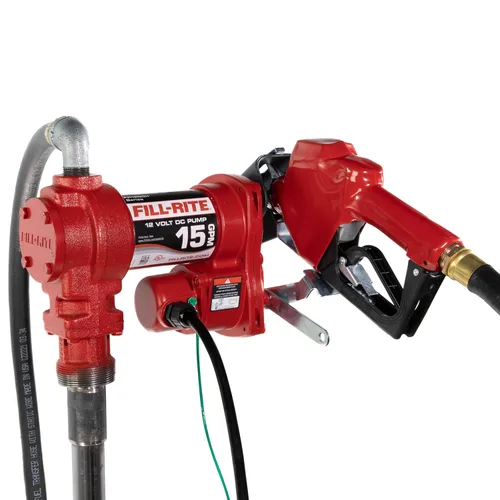Vista 14 de Fill-Rite FR1210HA1 - Bomba de transferencia de combustible de 12 V 15 GPM (boquilla automática con plomo, manguera de descarga, tubo de succión)