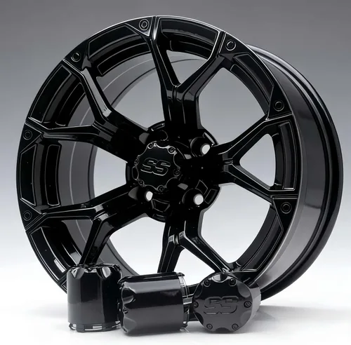 Vista 6 de Cubierta de Tapa Central de Rueda SS para Carrito de Golf, Tapas de Cubo de Rueda Estilo ITP de Inserción para EZGO Club Car Yamaha y Otros Modelos