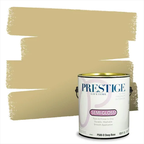 Vista 36 de PRESTIGE Pinturas de pintura exterior e imprimación en uno, 1 galón, plano, combinación comparable de Benjamin Moore* Manzanilla*