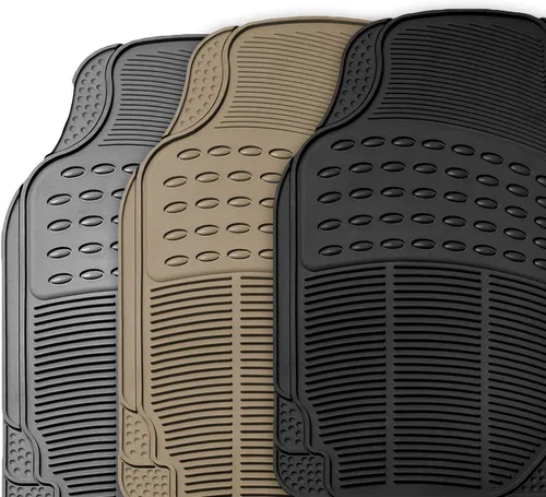 Vista 7 de FH Group Alfombrillas para Piso de Automóvil - Alfombrillas de Piso de Goma Resistente para Automóviles, Juego Trasero de Ajuste Universal