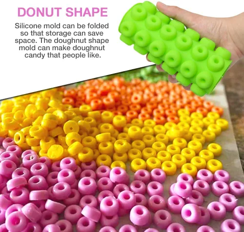 Vista 6 de 5 moldes de silicona para gomitas con 2 goteros, moldes de silicona para caramelos, fáciles de limpiar, moldes de goma para comestibles