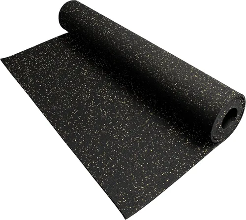 Vista 10 de IncStores Rollo de suelo de goma resistente de 3/8 pulgadas de grosor, suelo de goma reciclada flexible para un sótano, gimnasio en casa, cobertizo