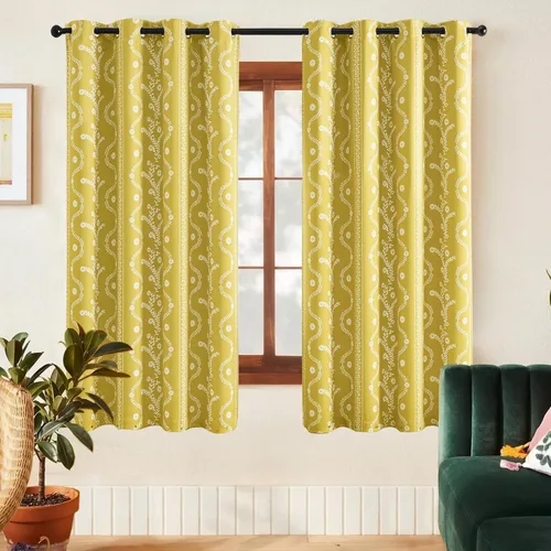 Vista 13 de LIMON HOME Cortinas Opacas Beige de 84 pulgadas de Largo para Sala de Estar y Dormitorio, Tratamiento de Ventana Insonorizado Cortinas Blackout