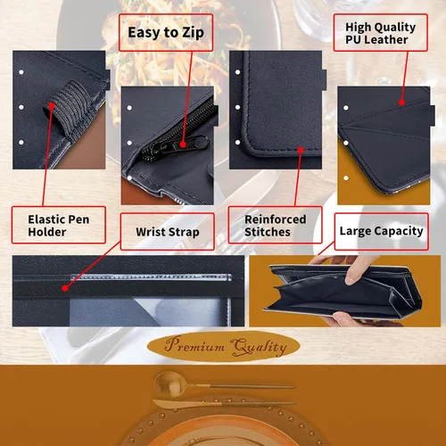 Vista 6 de Libros para Servidores de Alto Volumen, Libro de Servidor de Árbol de Color Artístico con 2 Bolsillos Expandibles de 9 x 5 pulgadas, Lindo Libro